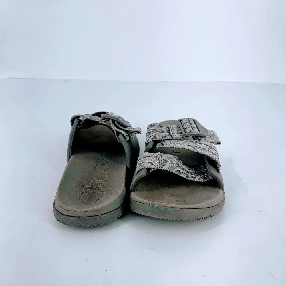 Chaco Chillos Slide Sandals Womens 7 Olive Green Adjustable‎ Strap J106846